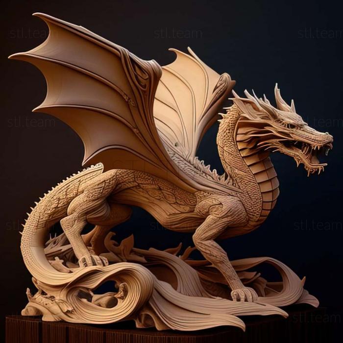 3D модель 3D друк дракона (STL)